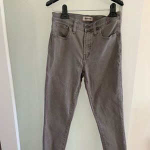 Madewell Grey cutoff ankle jeans